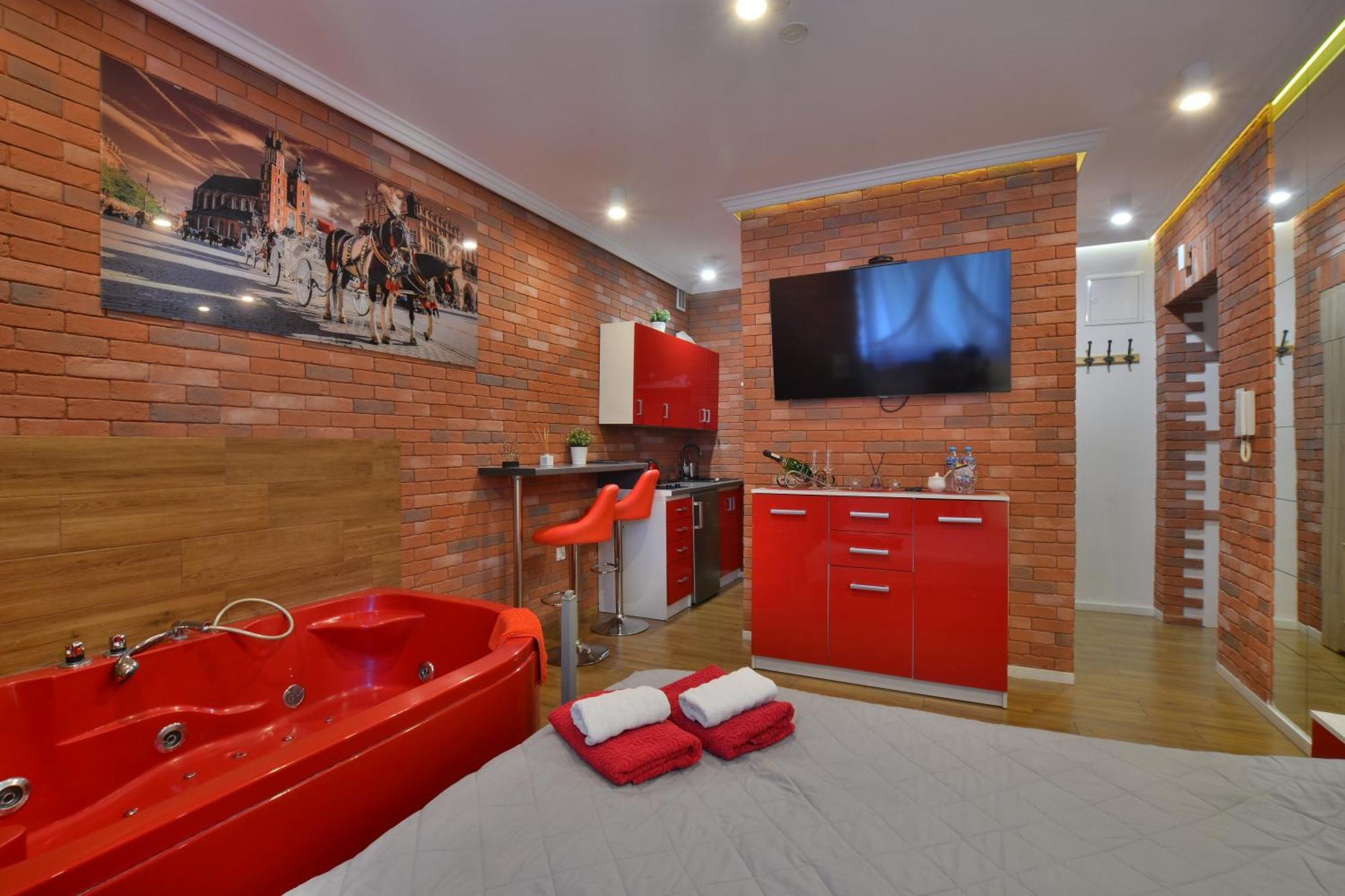 Jacuzzi Apartment Red Краків Екстер'єр фото